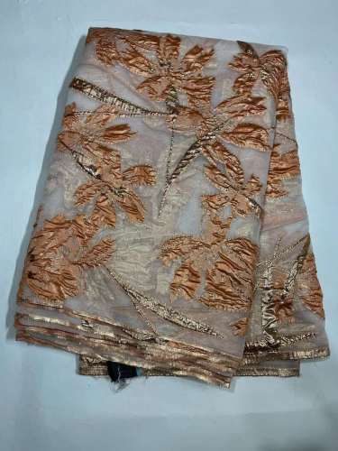 Wholesale Africa sequin textile fabric beaded lace for wedding dress