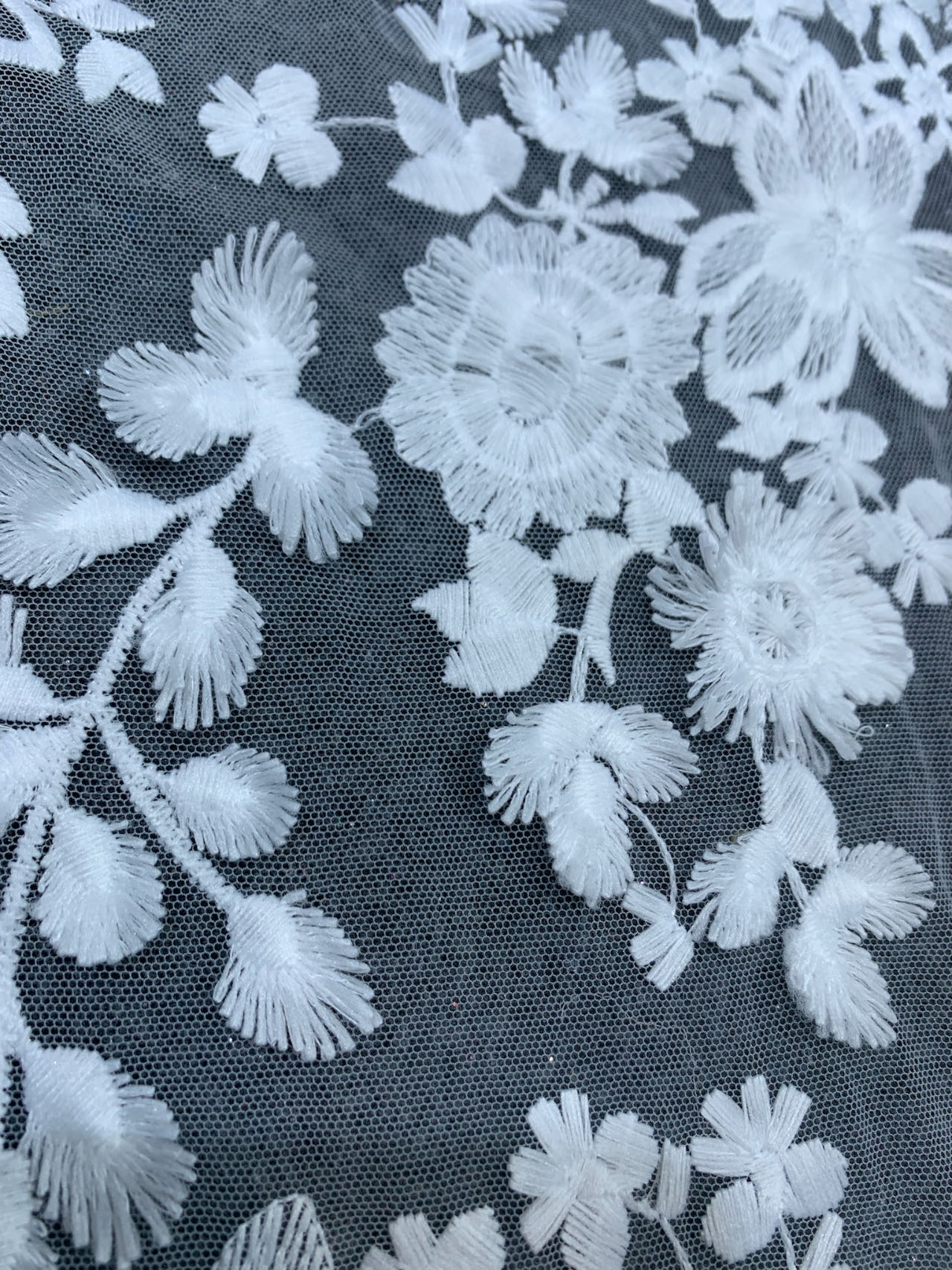 High Quality Embroidery White Lace Fabrics Tulle French Mesh Lace Fabrics For Women Bridal Wedding Dress Garment