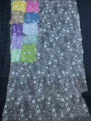 diamond Sequin beaded embroidered french lace luxury cotton african cotton bridal embroidery swiss lace fabric