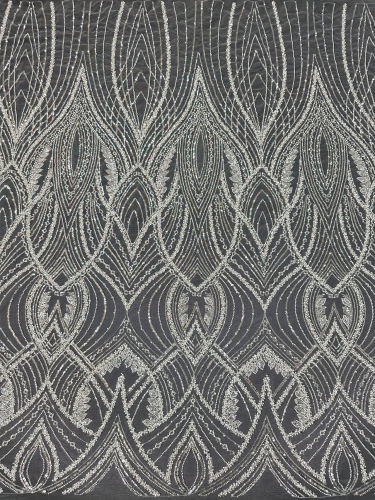 lisami ready for ship heavy machine beans flower fashion design tulle net luxury embroidery lace fabric