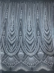 New style 100% polyester fancy beaded embroidery bridal laces fabrics