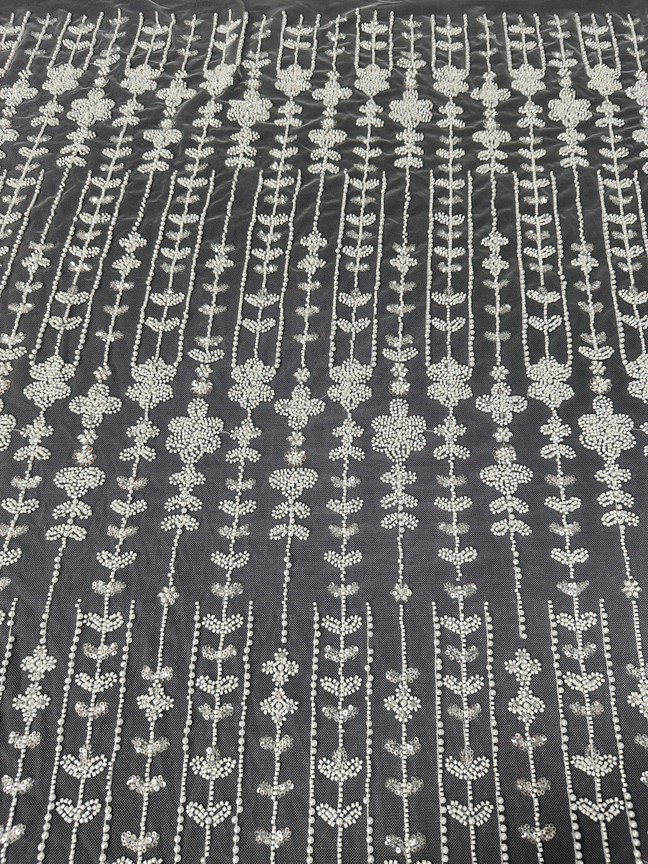 wholesale price beaded fabric embroidery lace for wedding dress