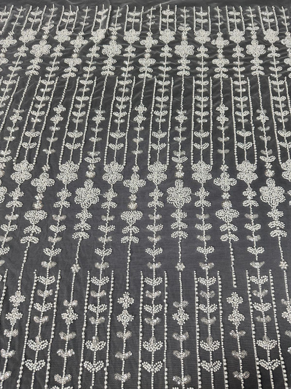 wholesale price beaded fabric embroidery lace for wedding dress