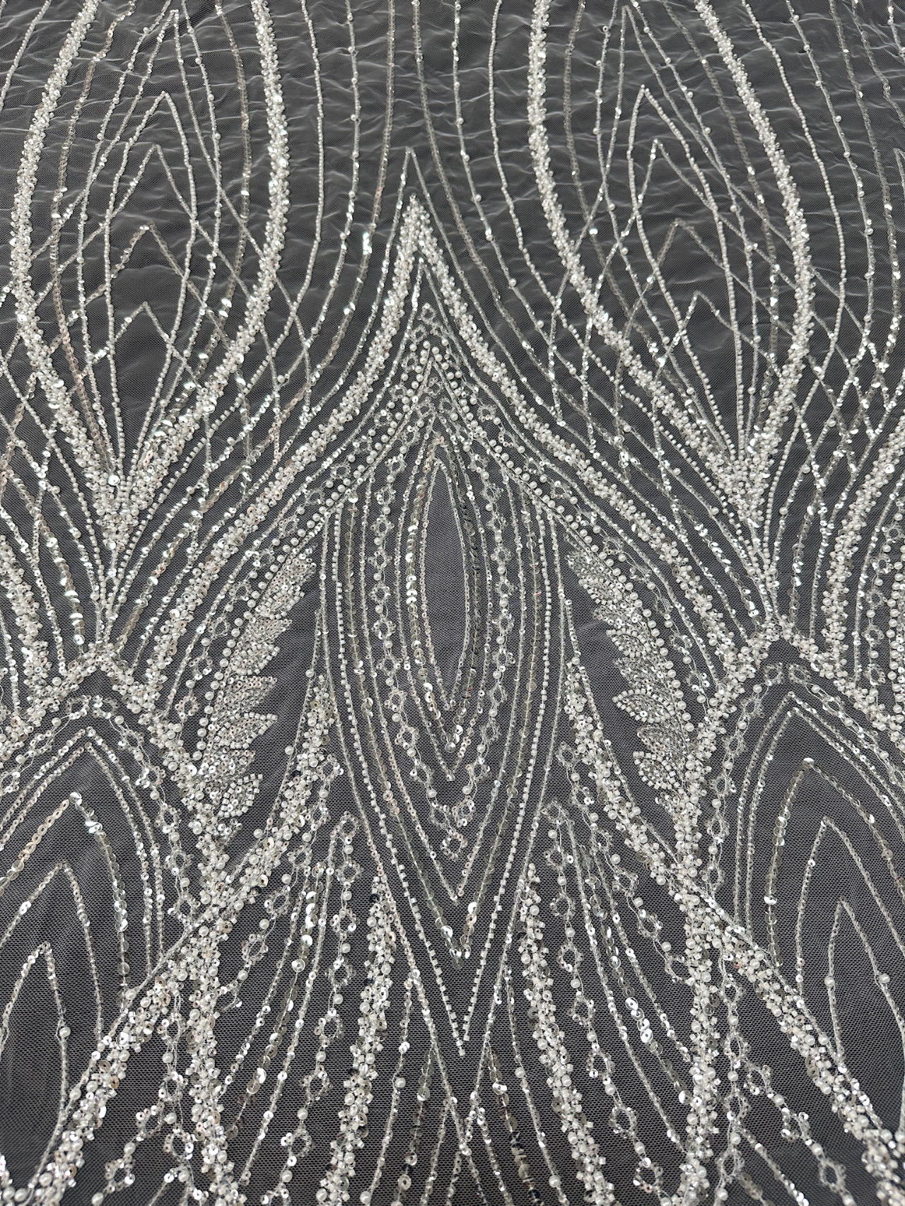 lisami ready for ship heavy machine beans flower fashion design tulle net luxury embroidery lace fabric