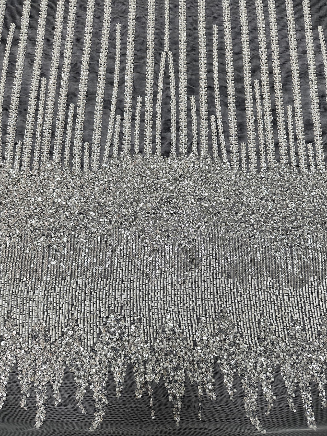 2024 Hot Sale White Bridal Tulle Lace Fabric High-end Embroidery Glitter Lace For Wedding Dress