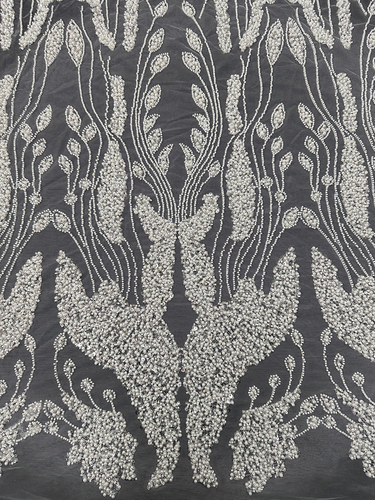 2024 Hot Sale White Bridal Tulle Lace Fabric High-end Embroidery Glitter Lace For Wedding Dress
