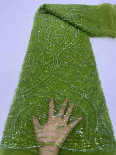 luxury glitter Sequins Best Selling new model African sequins evening dress fdesign abric