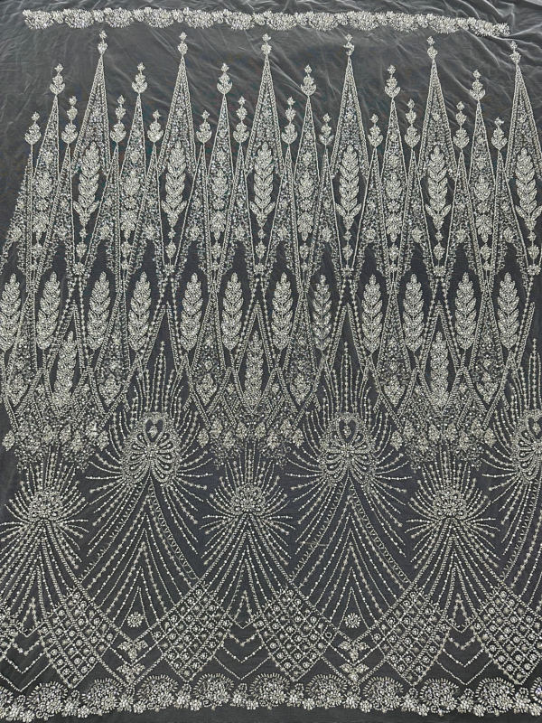 New hot selling design net laces with sequins beaded lace wedding bridal embroidery fabric