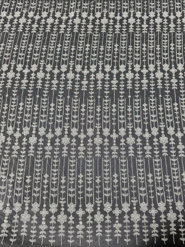 wholesale price beaded fabric embroidery lace for wedding dress