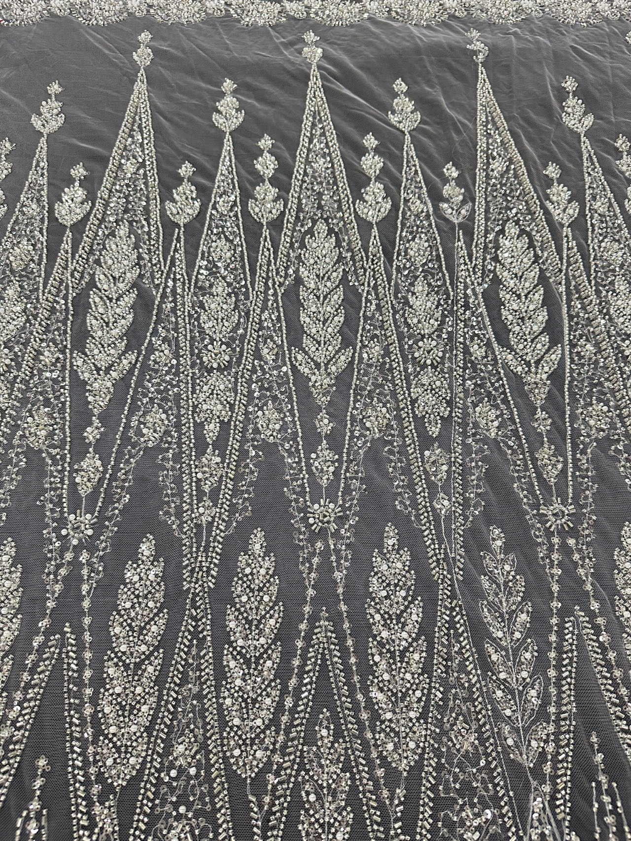 New hot selling design net laces with sequins beaded lace wedding bridal embroidery fabric