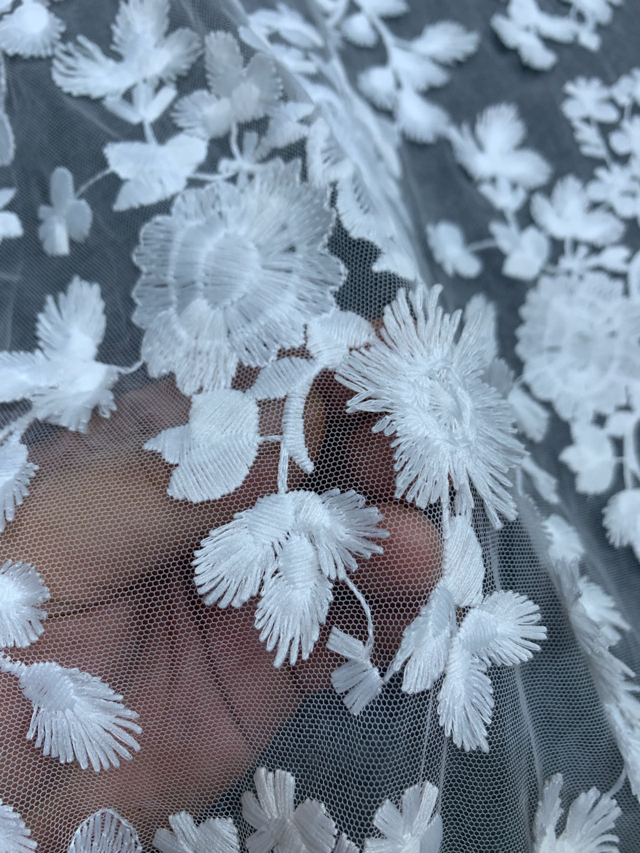 High Quality Embroidery White Lace Fabrics Tulle French Mesh Lace Fabrics For Women Bridal Wedding Dress Garment