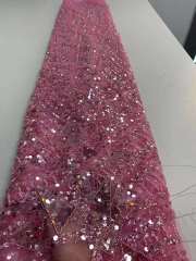 European style sequins embroidered wedding high density lace dress
