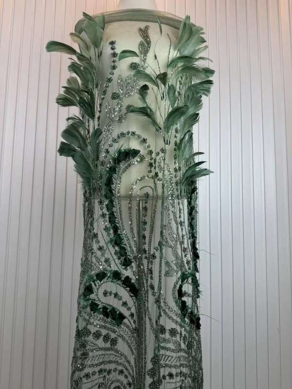 luxury glitter Sequins Best Selling new model African sequins evening dress fdesign abric