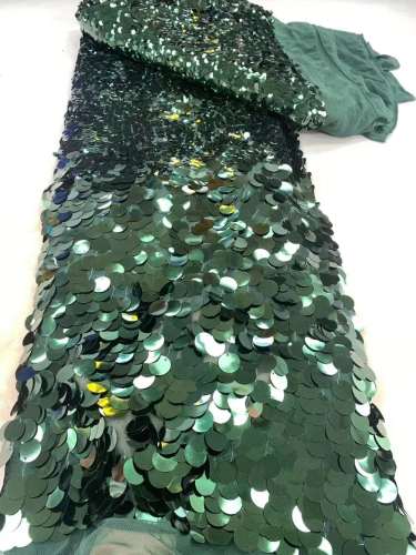The gorgeous nigerian sequins tulle Polyester colorful embroidery tulle wedding gowns Dress lace Fabric