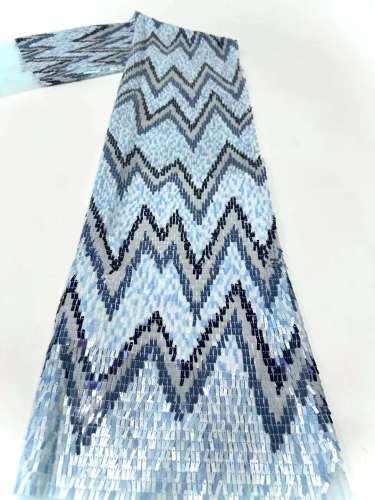 The gorgeous nigerian sequins tulle Polyester colorful embroidery tulle wedding gowns Dress lace Fabric
