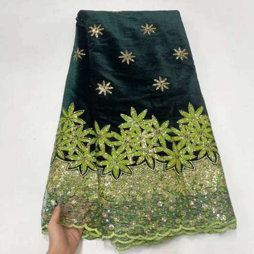 High quality lace fabric with beads and sequins, wholesale price, lace fabric wedding dress