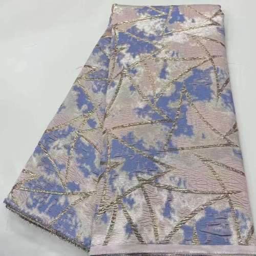 Wholesale Africa sequin textile fabric beaded lace for wedding dress