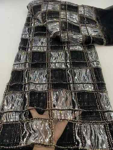 best selling good quality new design heavy beaded lace fabric