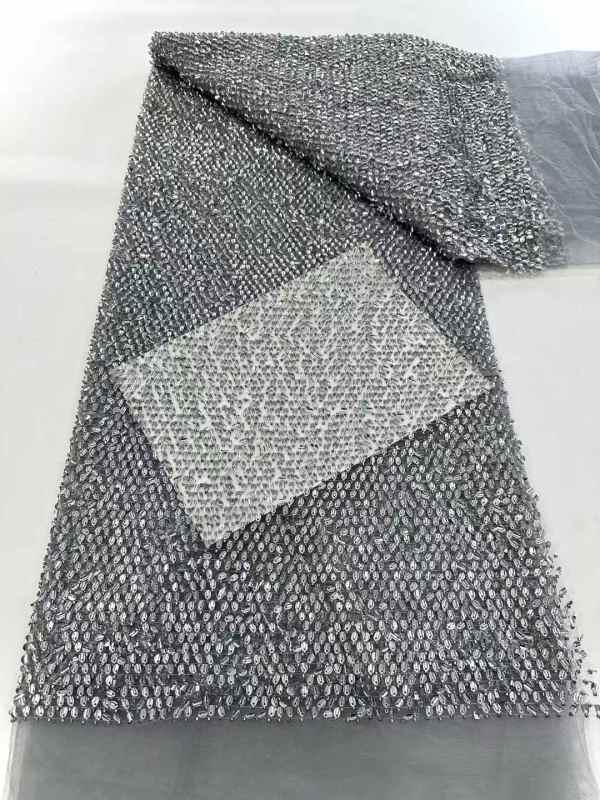 best selling good quality new design heavy beaded lace fabric