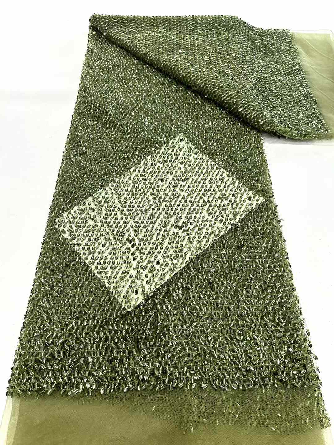 best selling good quality new design heavy beaded lace fabric