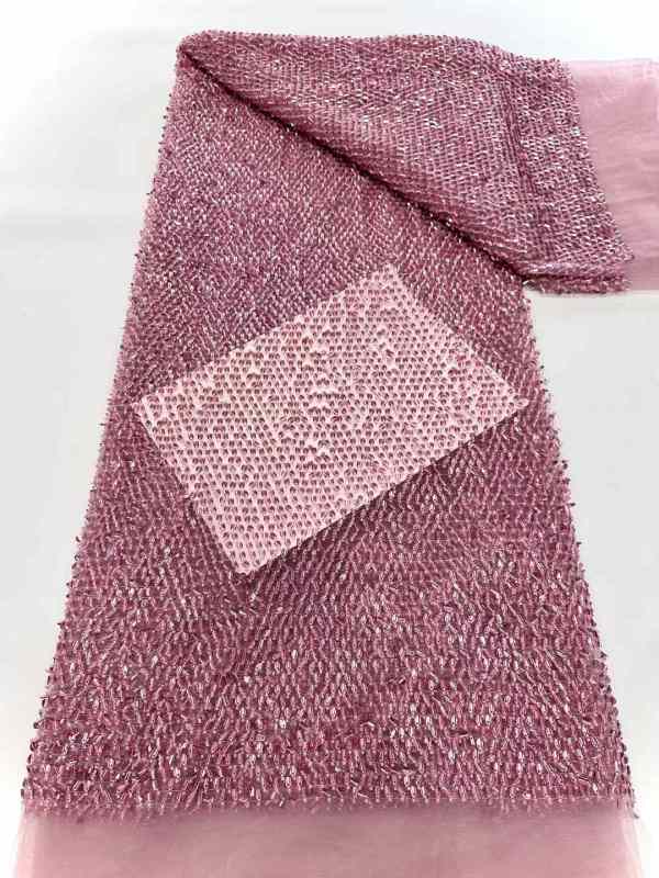 best selling good quality new design heavy beaded lace fabric