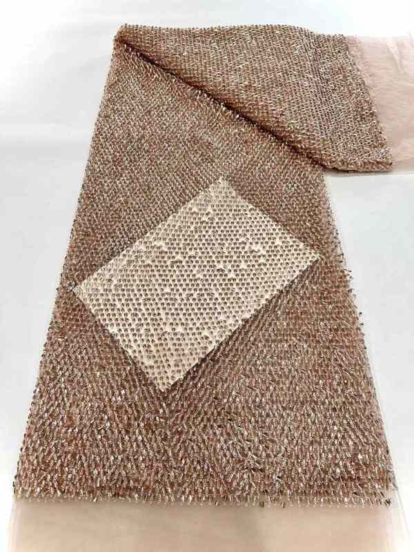 best selling good quality new design heavy beaded lace fabric