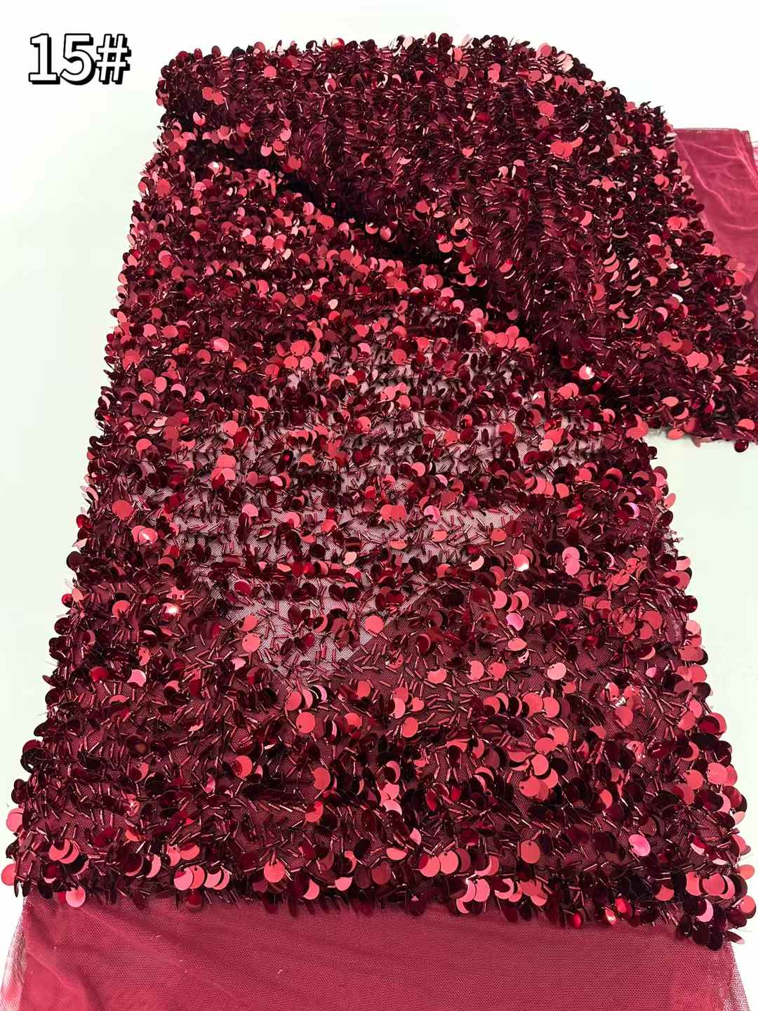 best selling good quality new design heavy beaded lace fabric