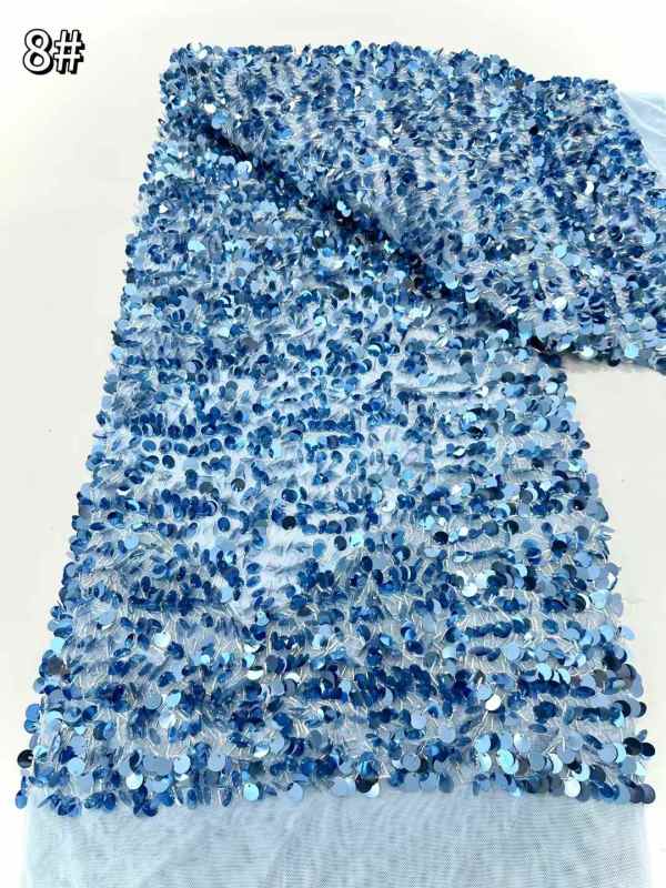 best selling good quality new design heavy beaded lace fabric