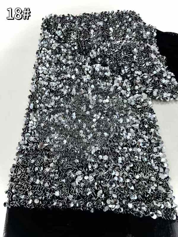 best selling good quality new design heavy beaded lace fabric