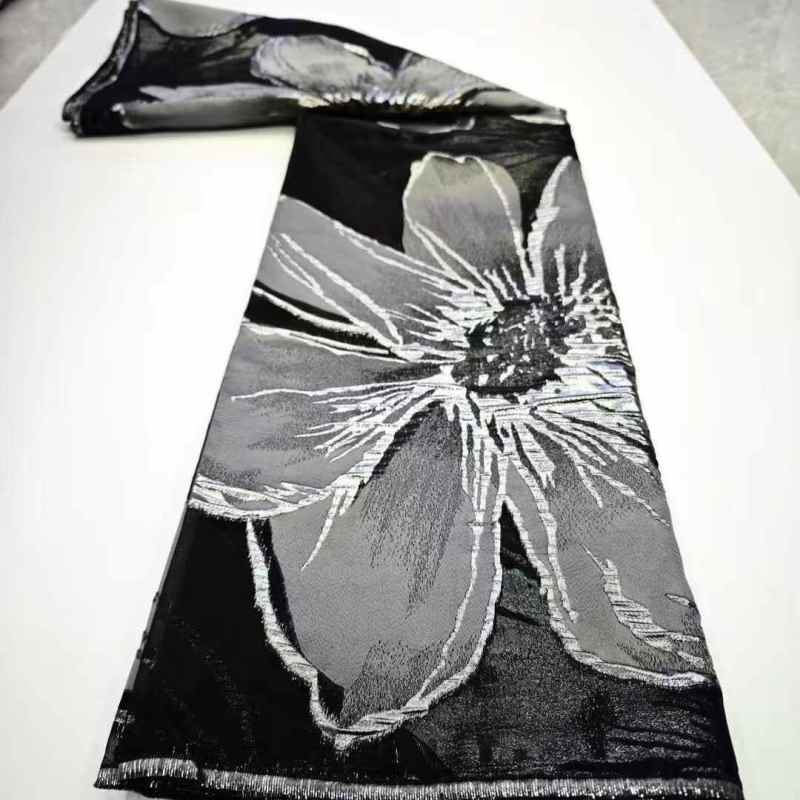 Affordable high quality lace fabric with beads pearls and sequins wedding dress lace fabric
