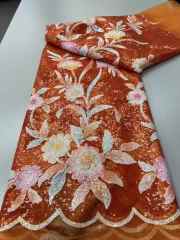 Hot-sale French textiles embroidery with sequin lace fabric suitable for sublimation