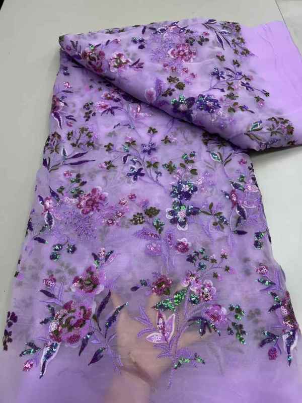 Shiny bridal tulle lace with heavy beads and pearls luxury crystal sequins lace for wedding dress