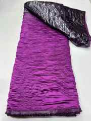 Lilac french big crystal lace beaded tulle fabric with special sequins for party dress