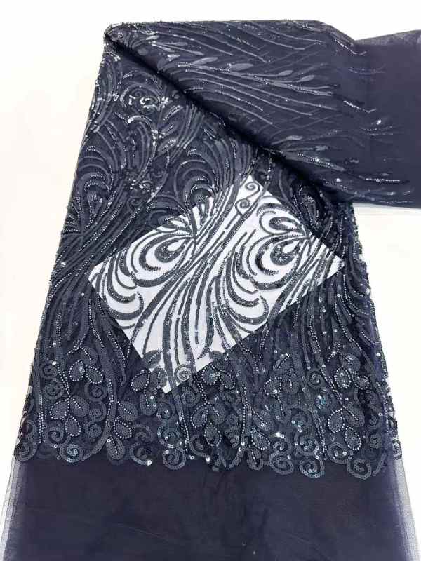 wholesale price heavy beaded and stones embroidered fabric embroidery lace fabric for wedding evening dress
