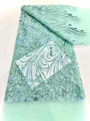 wholesale price heavy beaded and stones embroidered fabric embroidery lace fabric for wedding evening dress