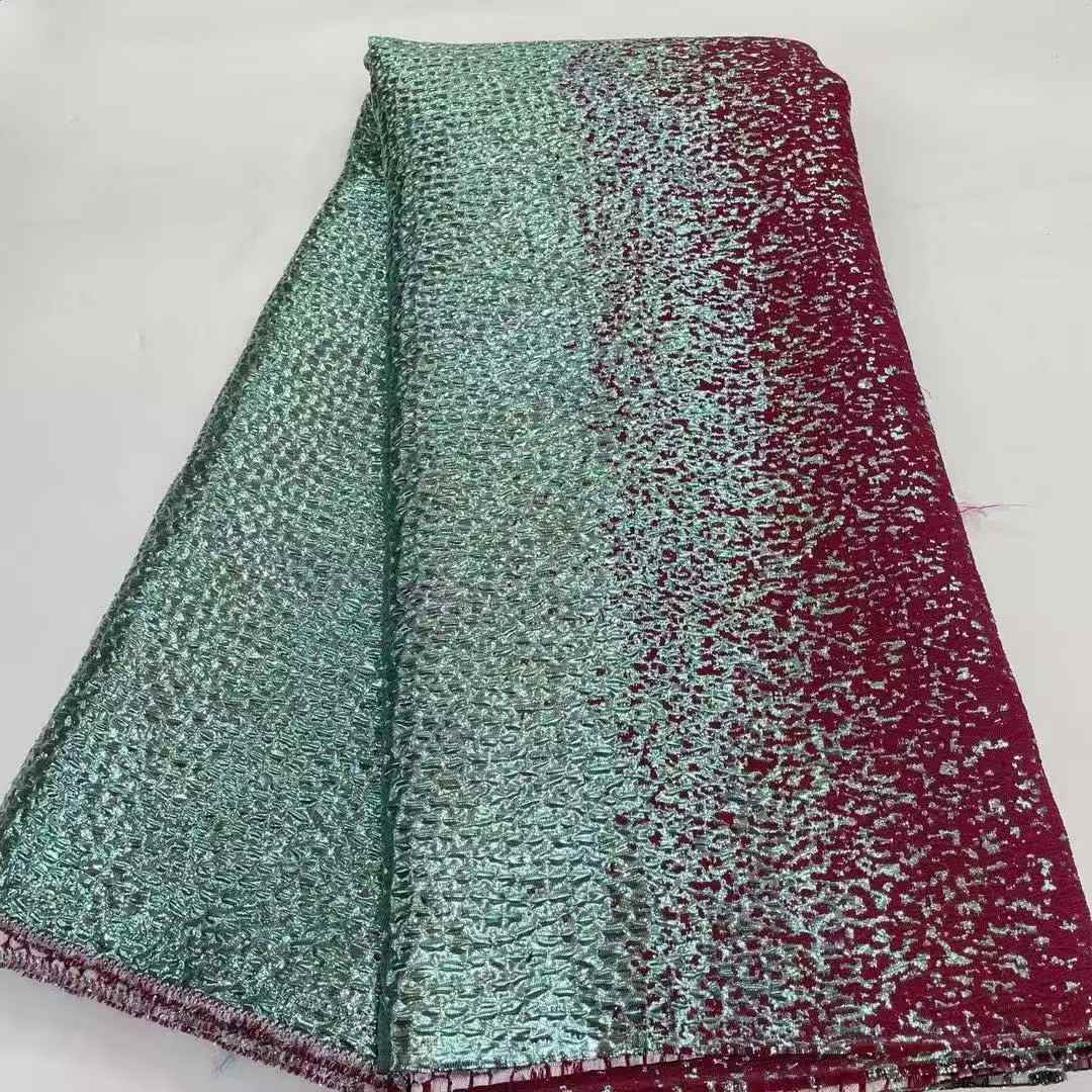 Shiny bridal tulle lace with heavy beads and pearls luxury crystal sequins lace for wedding dress