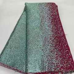 Shiny bridal tulle lace with heavy beads and pearls luxury crystal sequins lace for wedding dress