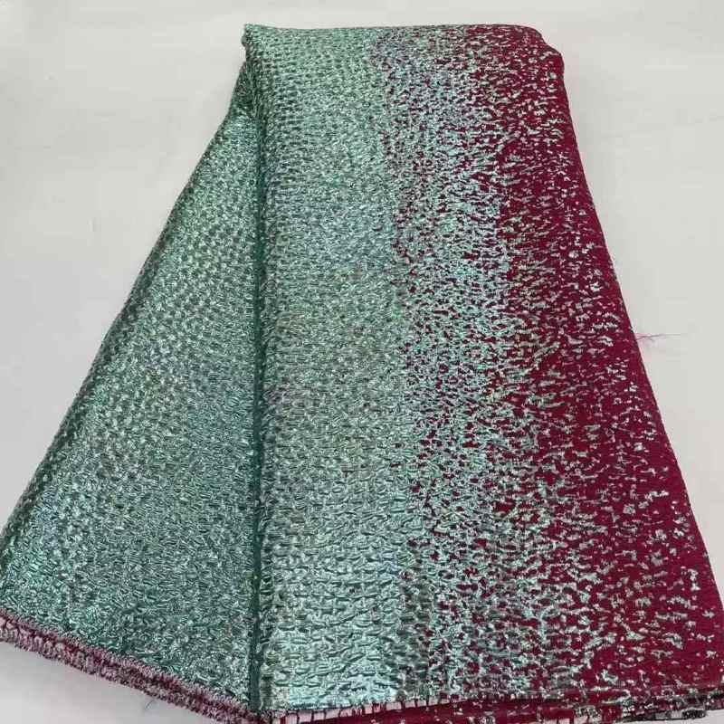 Shiny bridal tulle lace with heavy beads and pearls luxury crystal sequins lace for wedding dress