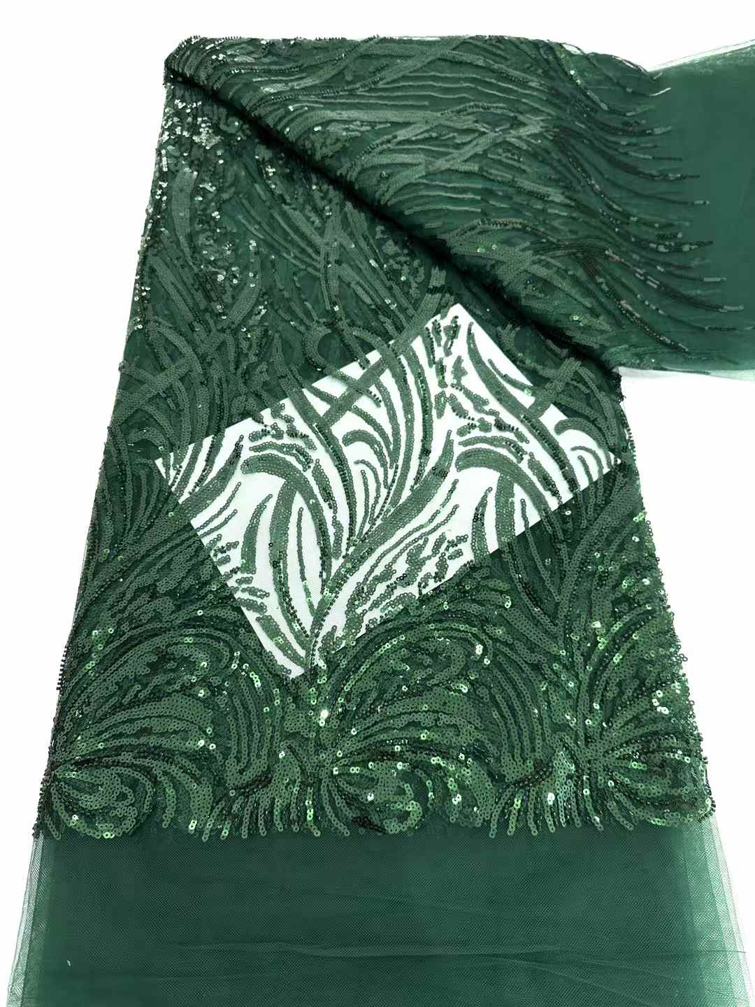 Hot-sale French textiles embroidery with sequin lace fabric suitable for sublimation