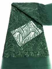 Hot-sale French textiles embroidery with sequin lace fabric suitable for sublimation