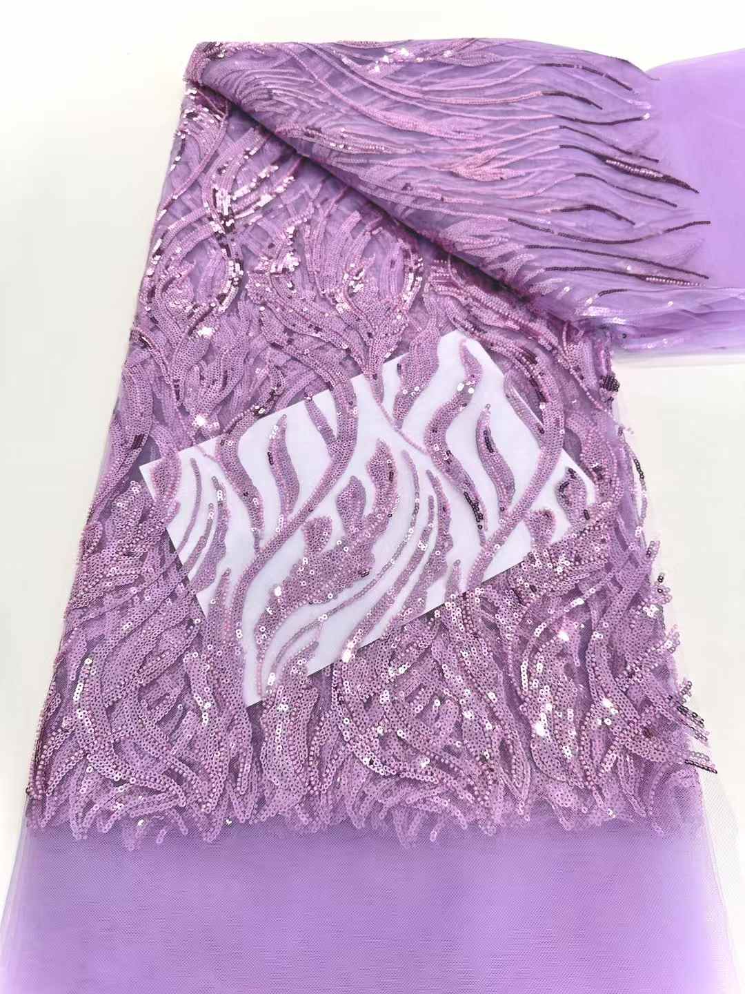 Hot-sale French textiles embroidery with sequin lace fabric suitable for sublimation