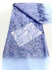 Hot-sale French textiles embroidery with sequin lace fabric suitable for sublimation