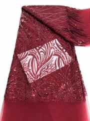 Hot-sale French textiles embroidery with sequin lace fabric suitable for sublimation