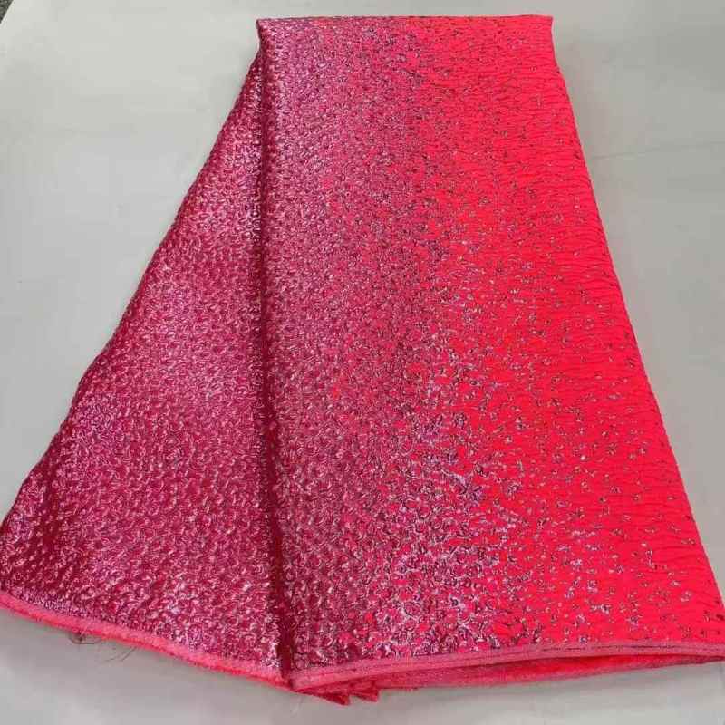 Shiny bridal tulle lace with heavy beads and pearls luxury crystal sequins lace for wedding dress