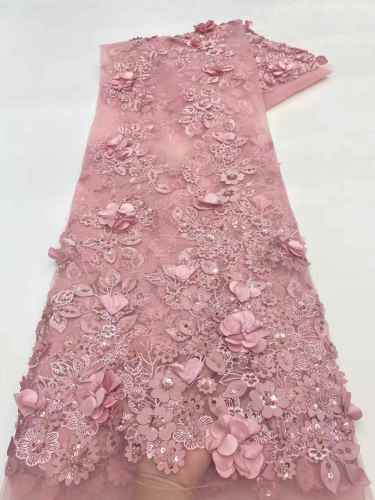 European style sequins embroidered wedding high density lace dress