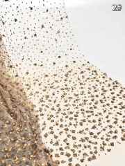 European style sequins embroidered wedding high density lace dress