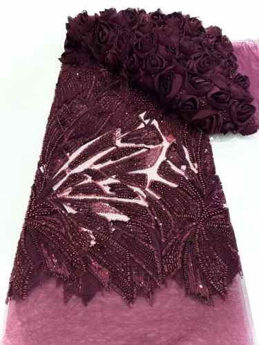 European style sequins embroidered wedding high density lace dress
