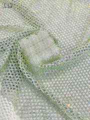 Affordable high quality lace fabric with beads pearls and sequins wedding dress lace fabric