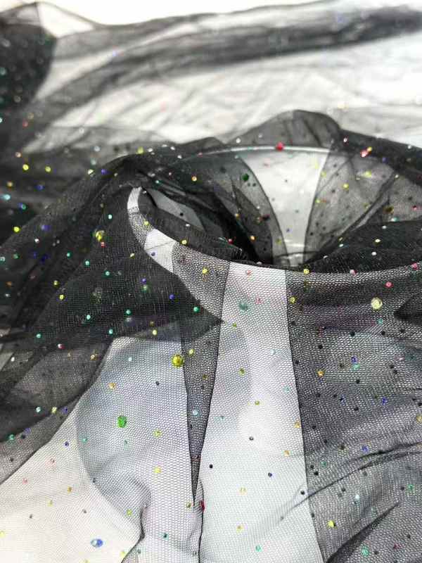 Affordable high quality lace fabric with beads pearls and sequins wedding dress lace fabric