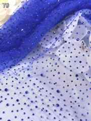 Affordable high quality lace fabric with beads pearls and sequins wedding dress lace fabric
